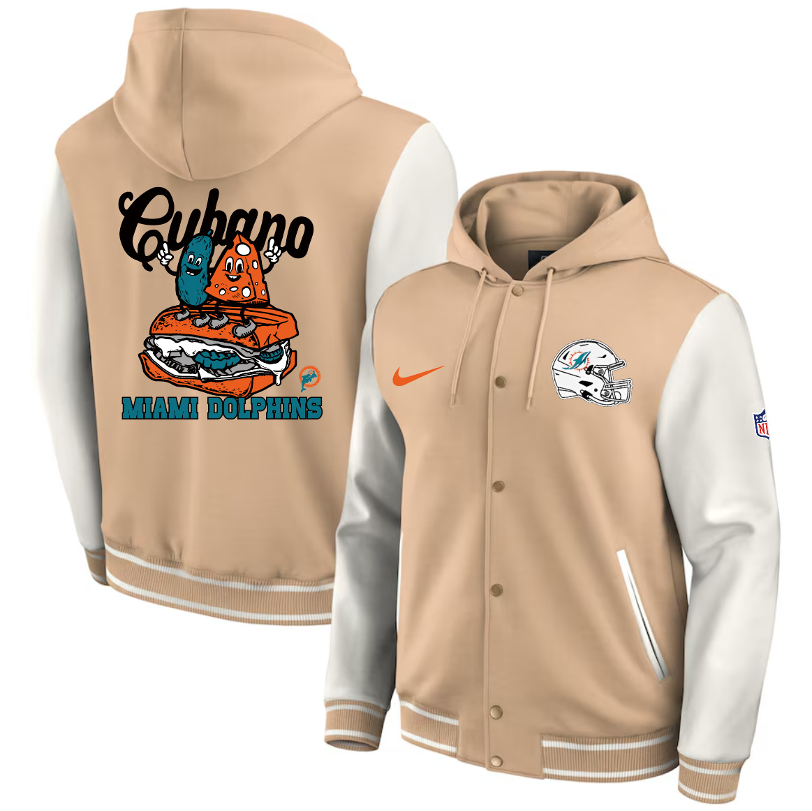 Men 2025 NFL Miami Dolphins jacket syle 2